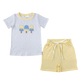 Embroidery Popsicle Baby Boys Blue Stripe Top Pockets Short Clothes Sets