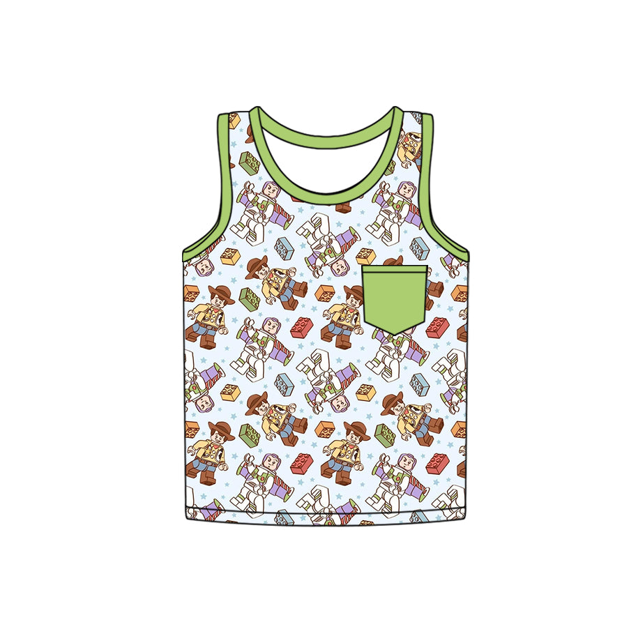 3.7BT1190 Green Pocket Top