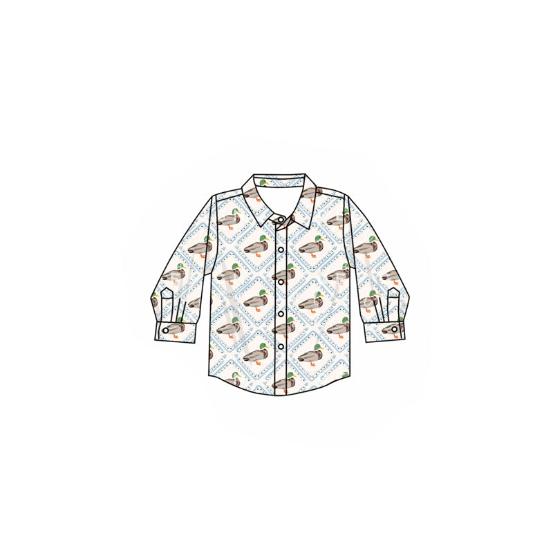 5.19BT125 duck button long sleeve sweatshirt
