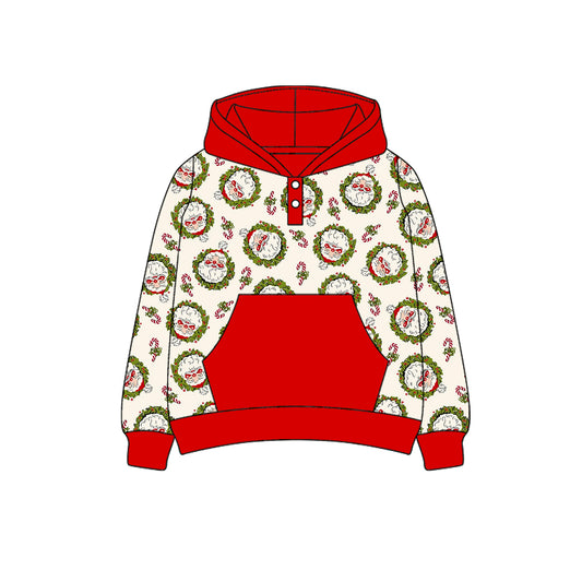6.6BT1266 Hooded Christmas Long Sleeve Top