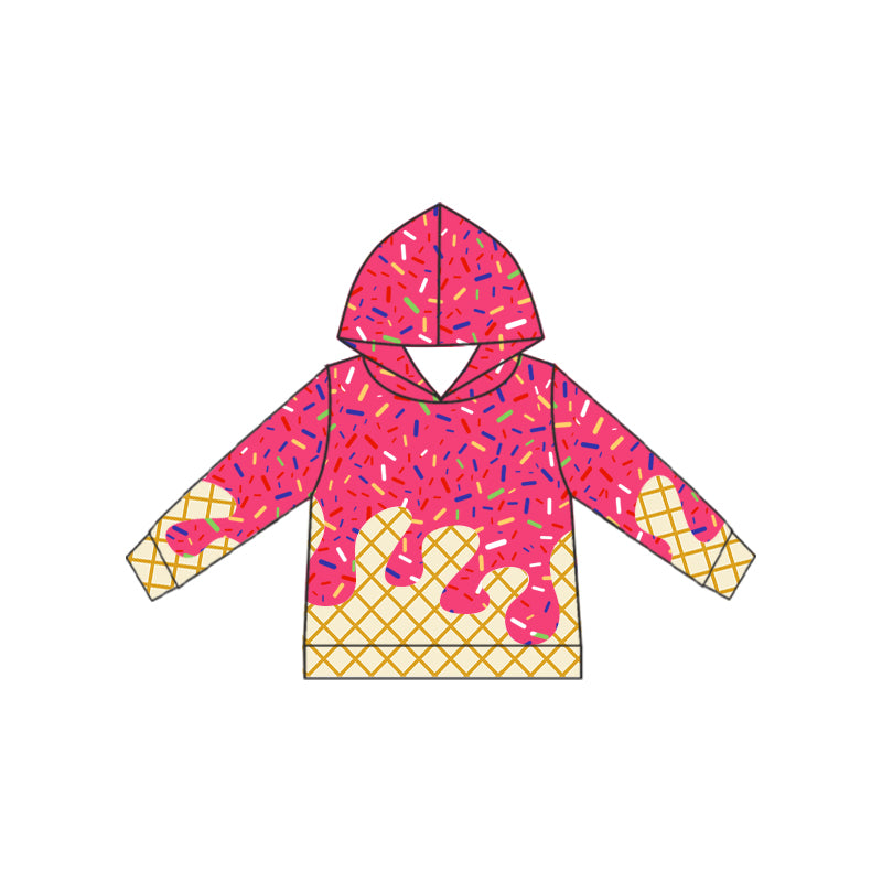 6.27BT1271 Hooded Rose Red Plaid Top