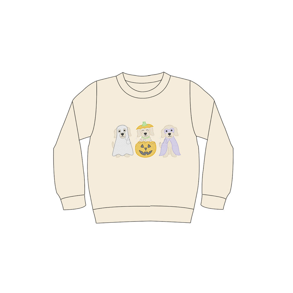 6.27BT1277 Halloween Khaki Long Sleeve Top