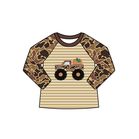 7.28BT1298 Camouflage Pumpkin Long Sleeve Top