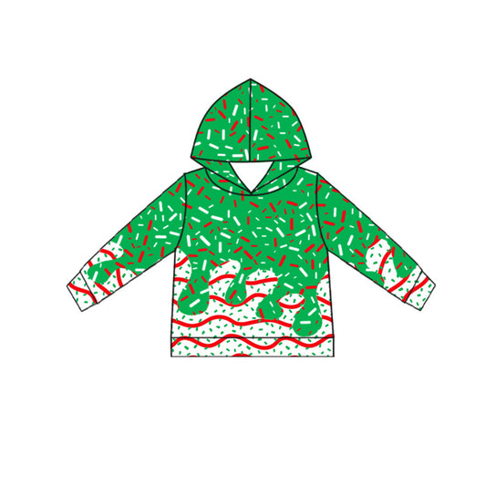 8.11BT1316 Green Hooded Long-Sleeved Top
