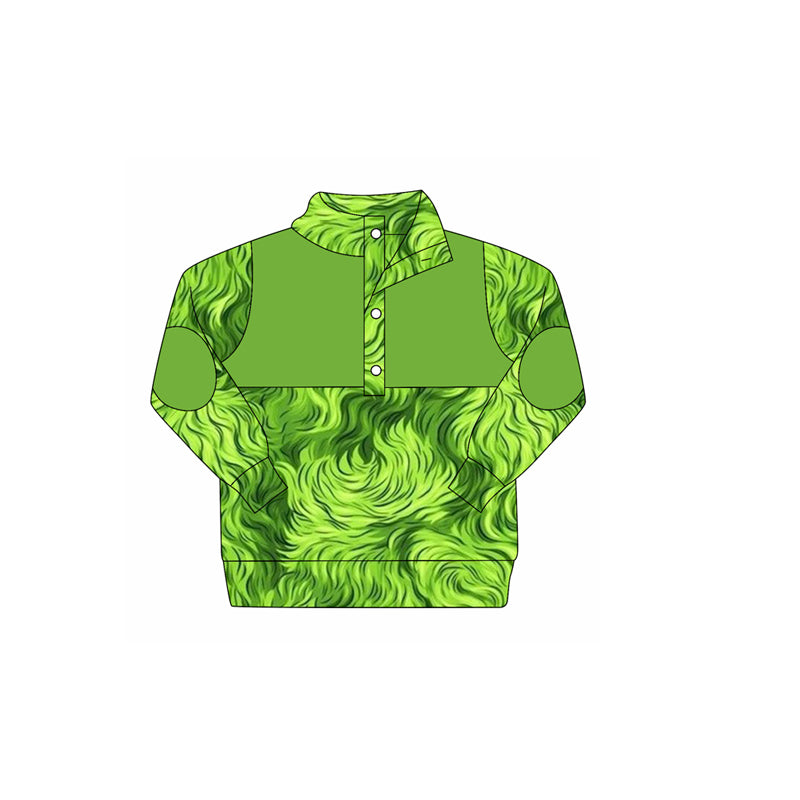 X913 BT1340 Grinch Boys' Zipper Top