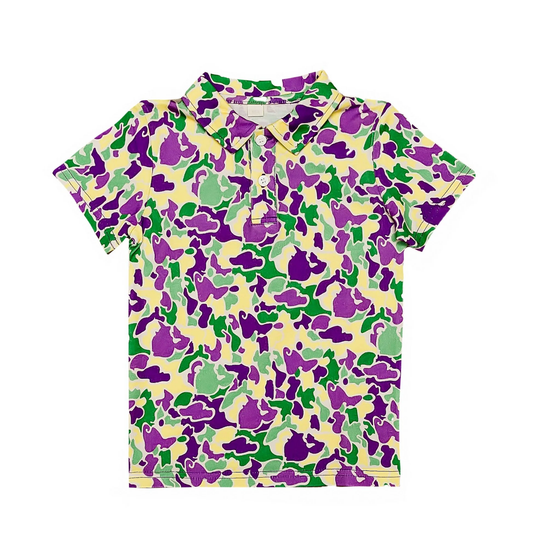 X826 BT1345 purple camouflage short sleeve