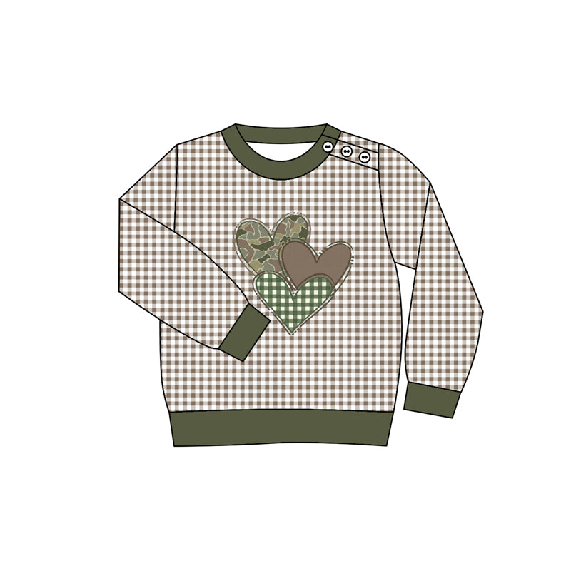 X10.15 BT1352 Heart-shaped long-sleeved top
