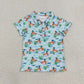 NEW RTS NO MOQ milk silk BT1381 Baby Boys Short Sleeve Ducks Hunting Button Polo Shirts Top