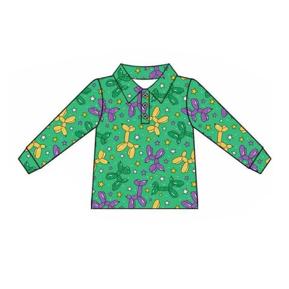 X927 BT1389 Cartoon Green Top