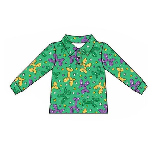 X927 BT1389 Cartoon Green Top