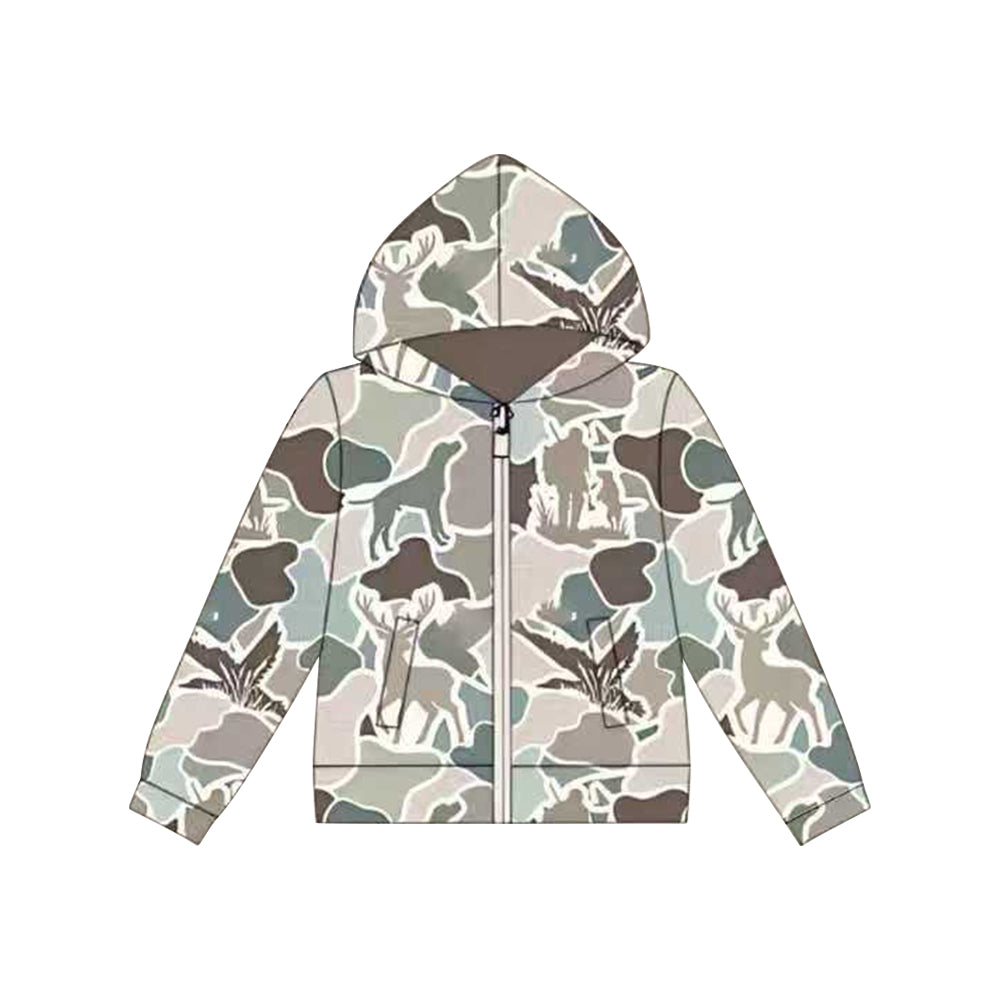 X926 BT1390 Duck Camouflage Long-Sleeved Top