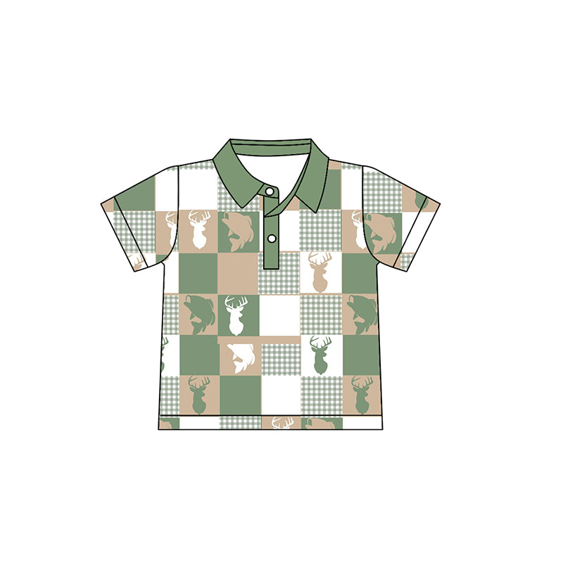 X10.16 BT1409 Cartoon Deer Short-Sleeved Top