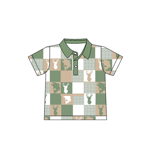 X10.16 BT1409 Cartoon Deer Short-Sleeved Top