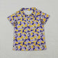 3.30 BT1744 Baby Boys Purple Yellow Camo LSU Button Polo Shirt Top