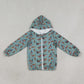 NEW RTS NO MOQ milk silk BT1818 Baby Boys Green Ducks Hunting Zip Pockets Hoodie Jacket Top