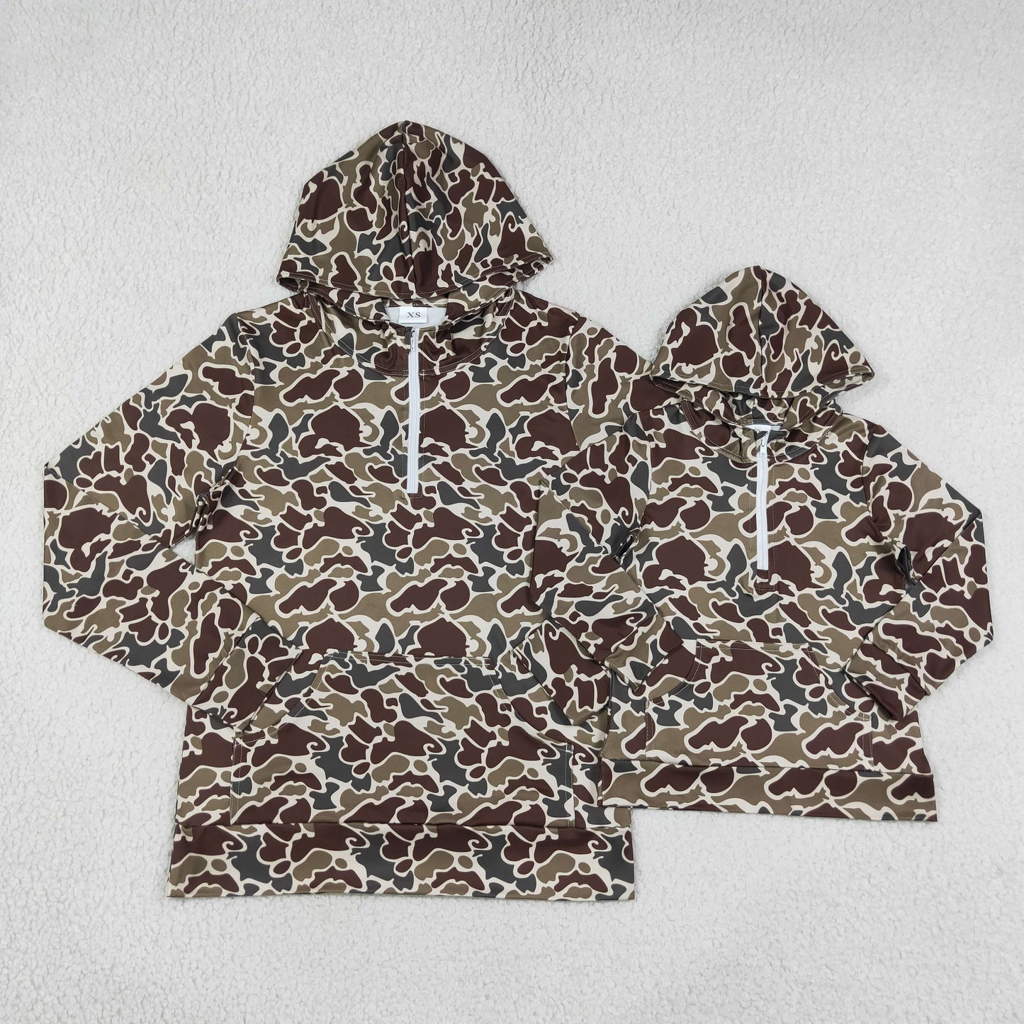 NEW RTS NO MOQ milk silk BT1854 Baby Boys Camouflage Zip Up Hoodie Pocket Long Sleeve Casual Tops