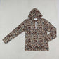 RTS NO MOQ Sibling Mama and Me Boys Long Sleeve Dark Khaki Camo Zip Pocket Hoodies Top