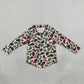 NEW RTS NO MOQ milk silk BT1875 Baby Girls Long Sleeve Green Red Camo Christmas Button Shirts Top