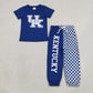 NEW RTS No moq Vinyl BSPO0696（BT1882+P1059）Kentucky Top Pockets Checked Joggers Team Clothes Sets