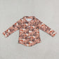 NEW RTS NO MOQ milk silk BT1902 Baby Boys Long Sleeve Ghost Pumpkins Halloween Button Shirts Top