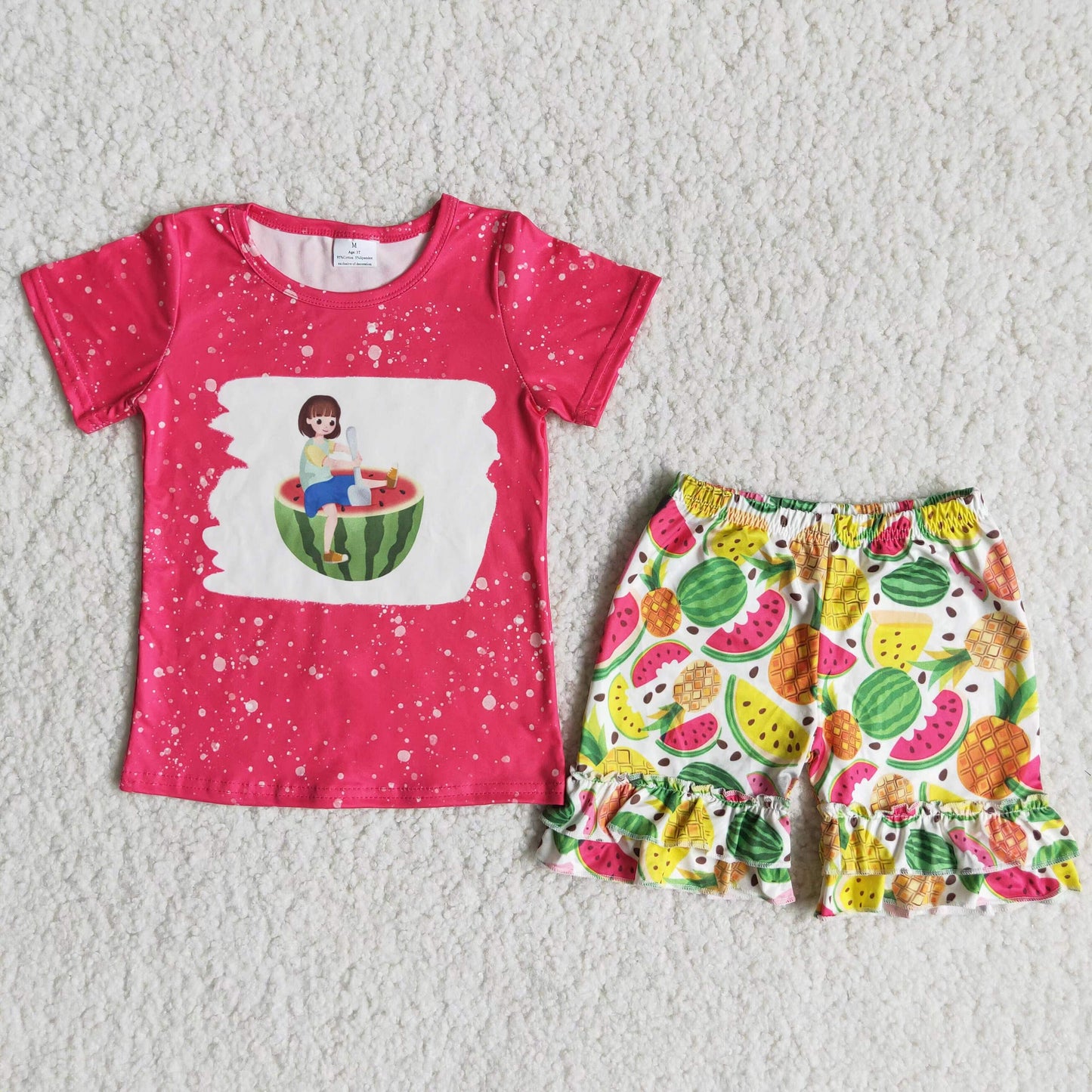 watermelon short sleeve shorts