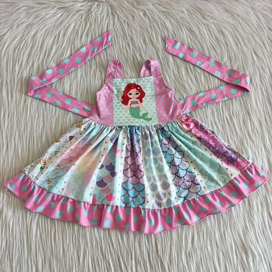 cartoon Mermaid princess girls dress