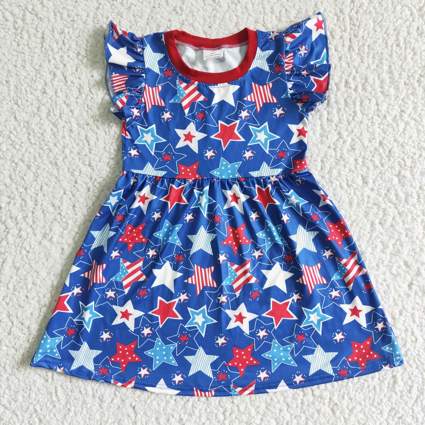 Star blue flying sleeve skirt