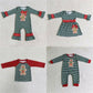 Christmas girls dress matching boys shirt baby rompers gingerbread kids clothes