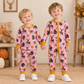 RTS NO MOQ Sibling milk silk Baby Girls Pink Thanksgiving Turkey Deer Pumpkin Print Baby Zipper Romper Kids Pajama Set Blanket