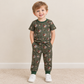 NEW RTS NO MOQ milk silk BSPO0702 Baby Boys Green Ducks Calls Top Pockets Joggers Hunting Clothes Set