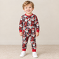 NEW RTS NO MOQ milk silk LR3162 Baby Boys Santa Candy Cane Ho Ho Christmas Pant Rompers