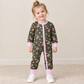 NEW RTS NO MOQ milk silk LR3225 Baby Girls Flowers Ducks Hunting Two Way Zip Convertible Rompers
