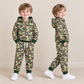 NEW RTS NO MOQ milk silk BLP1543 Baby Boys Green Camo Ducks Hoodie Pockets Jogger Hunting Clothes Set