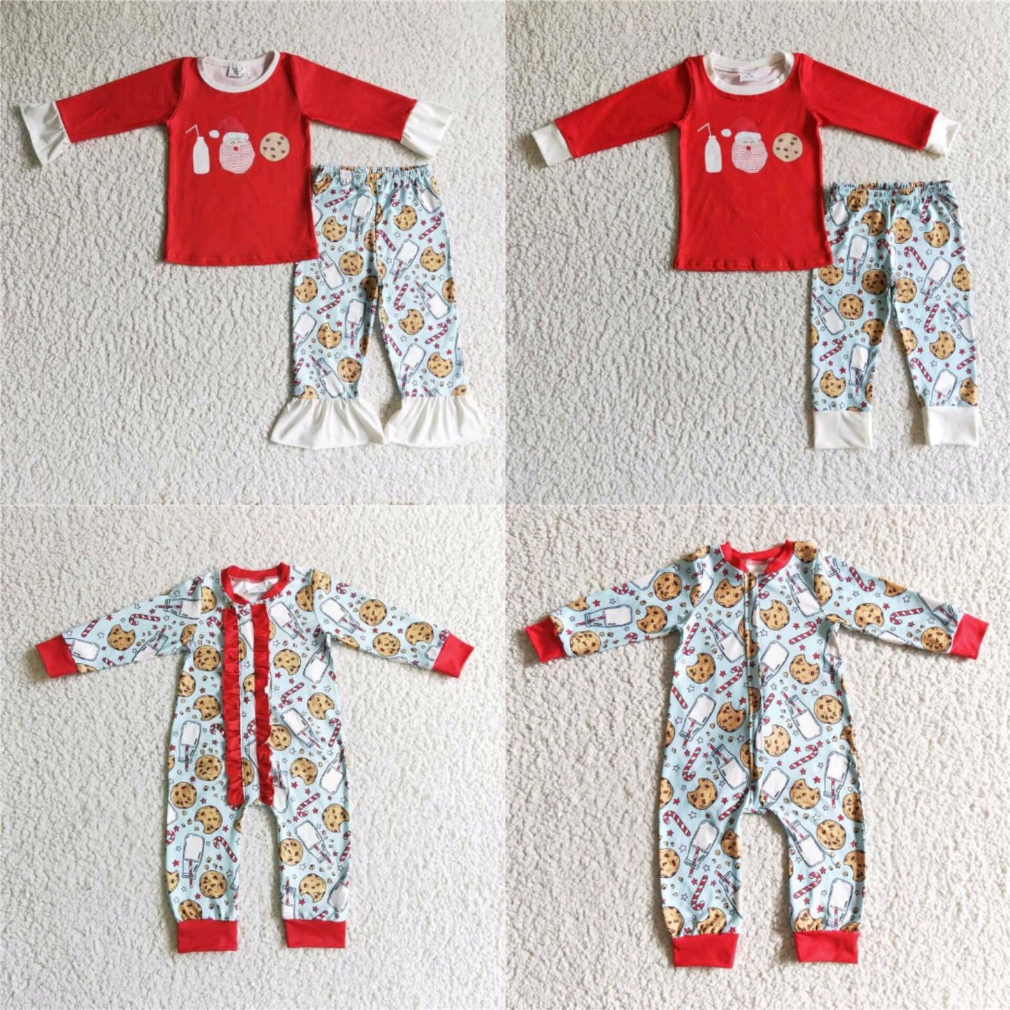 christmas baby zipper romper match pajamas outfits siblings kids clothes