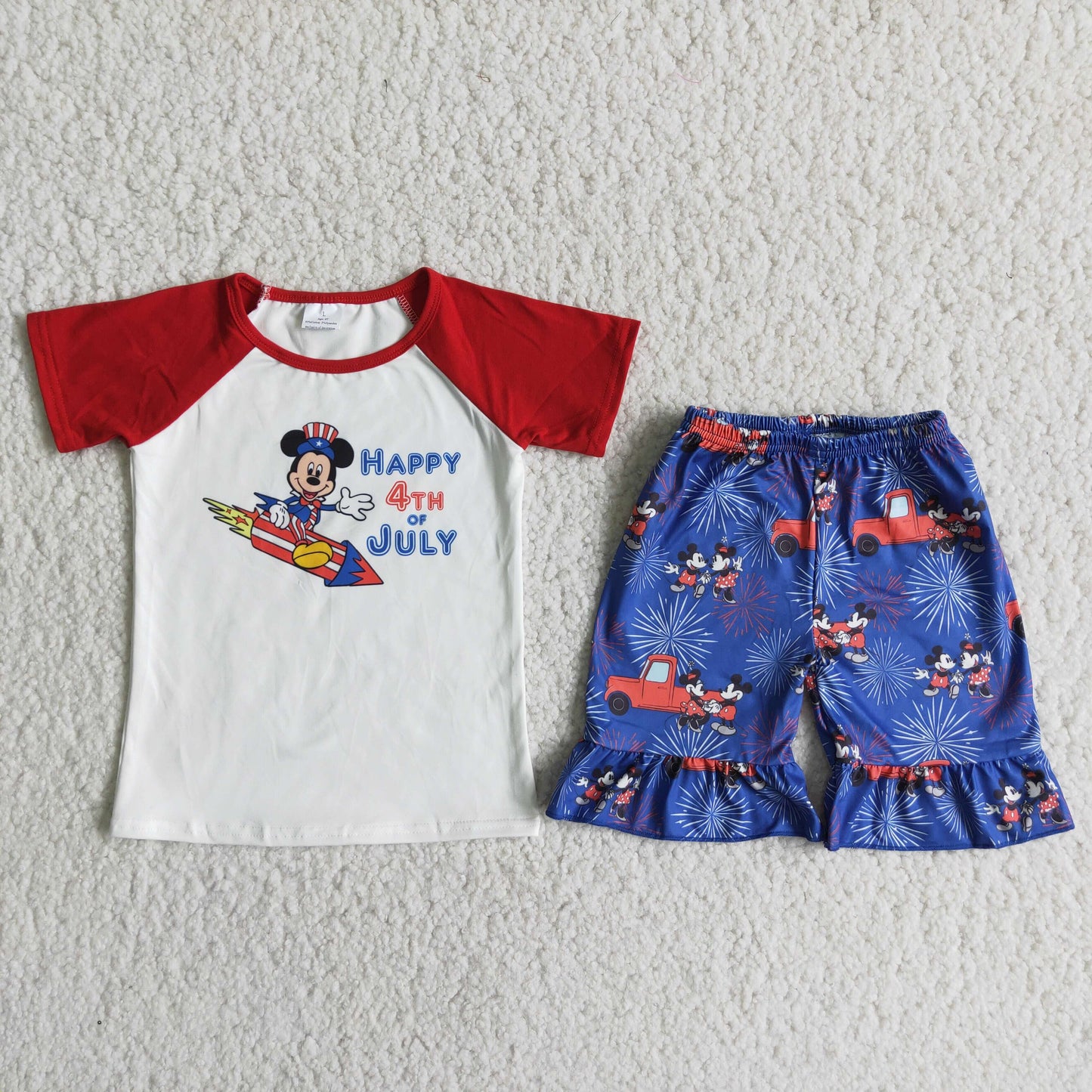 cartoon short sleeve suit