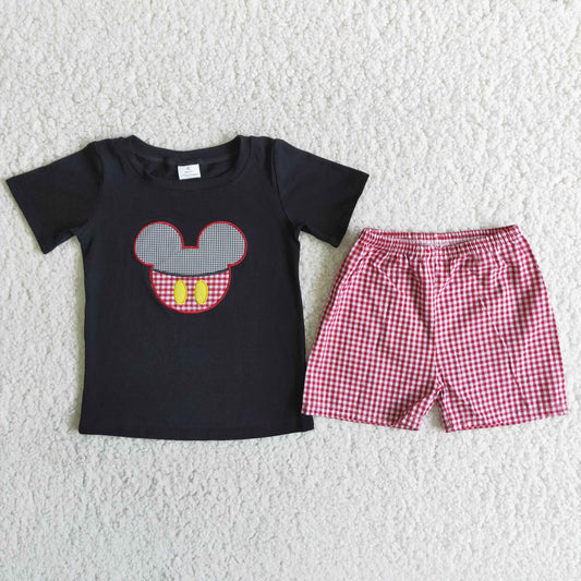 D5-15 Mickey short sleeve shorts suit