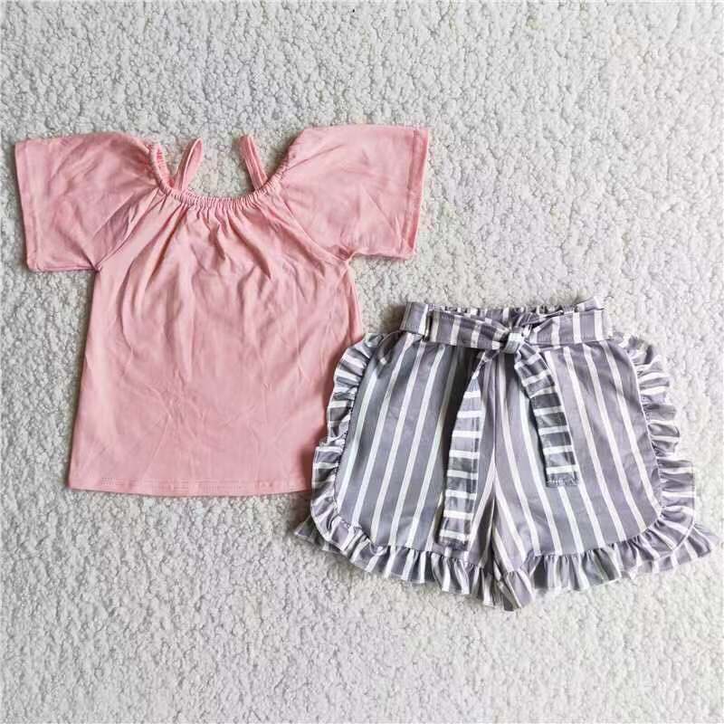 Pink short sleeve suit