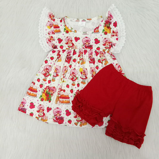 5.12E2-16 Girls cartoon lace suit
