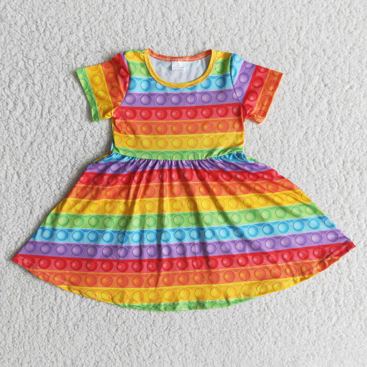 colored beads girls dress