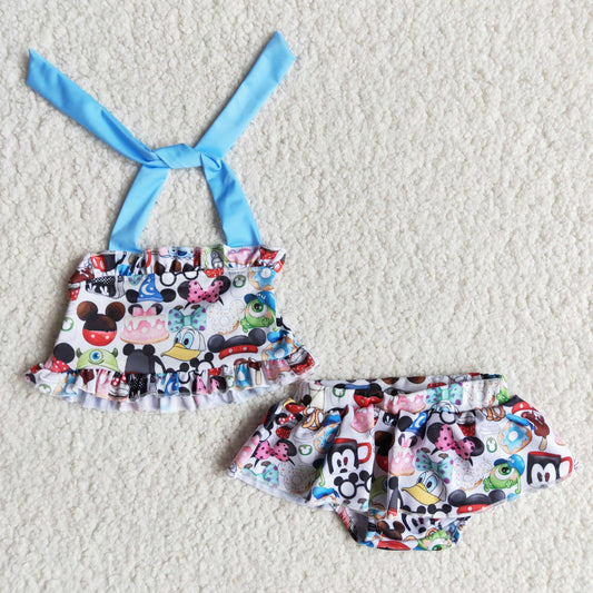 4.12 E8-30 suspender swimsuit set