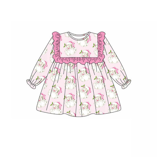 5.14GLD1045 Santa Claus pink dress