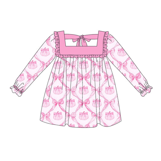 5.17GLD1052 Pink Pumpkin Collar Dress