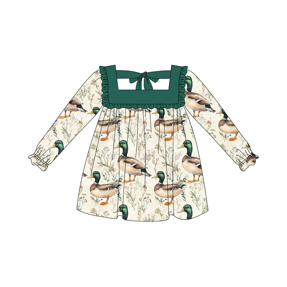 5.17GLD1057 Rice duck collar dress