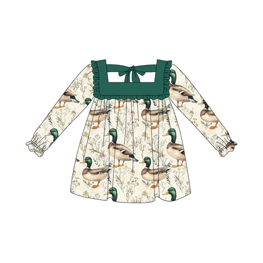 5.17GLD1057 Rice duck collar dress
