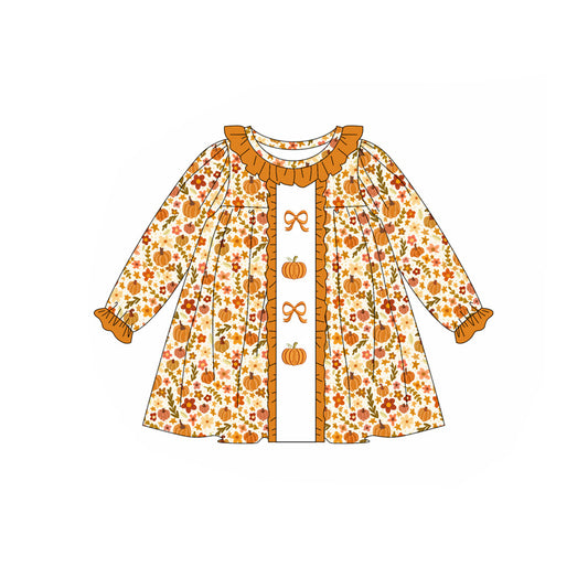 5.17GLD1058 Pumpkin Orange Dress
