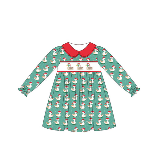 5.21GLD1074 duck Christmas long-sleeved dress