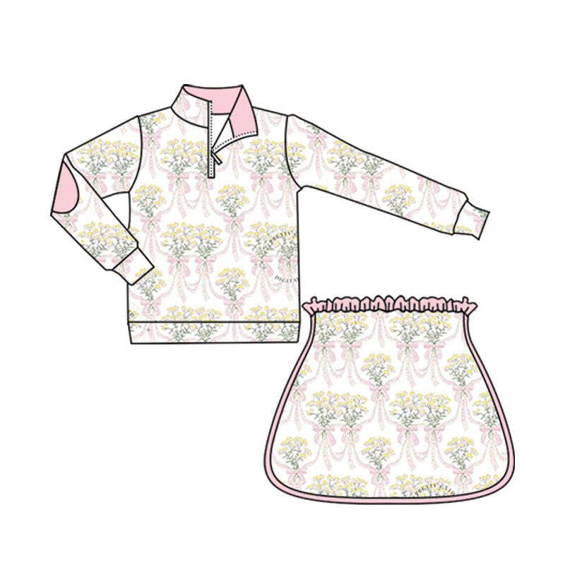 5.22 GLD1078 Pink flower girl suit