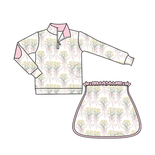 5.22 GLD1078 Pink flower girl suit