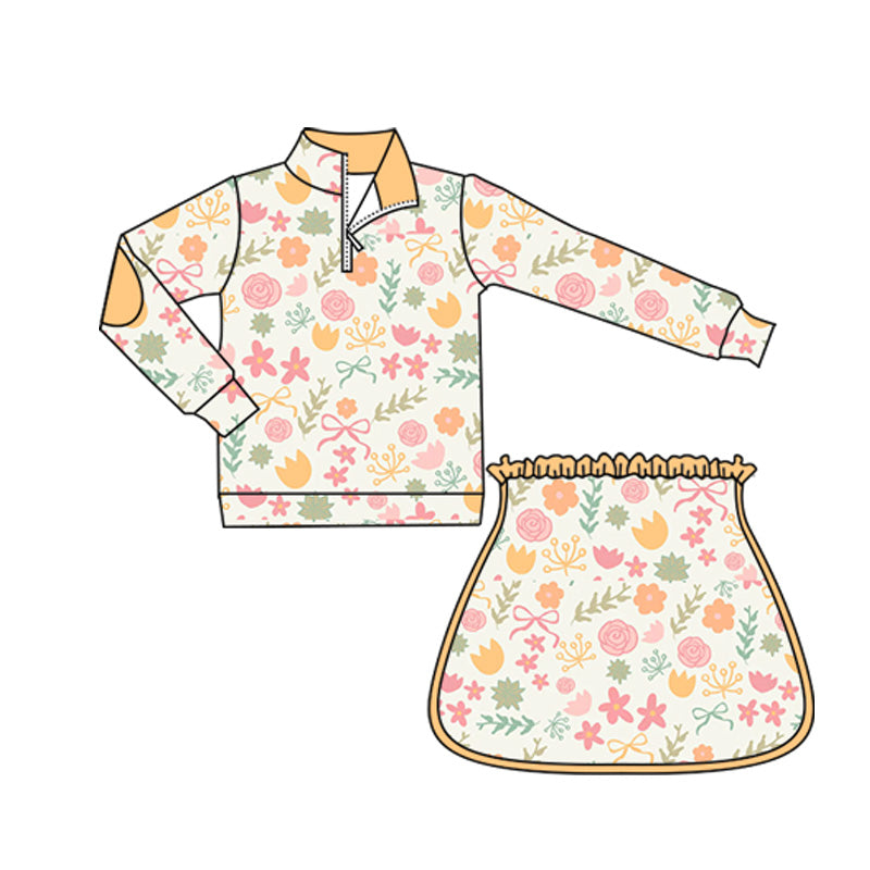 5.22 GLD1080 Flower zipper girl suit