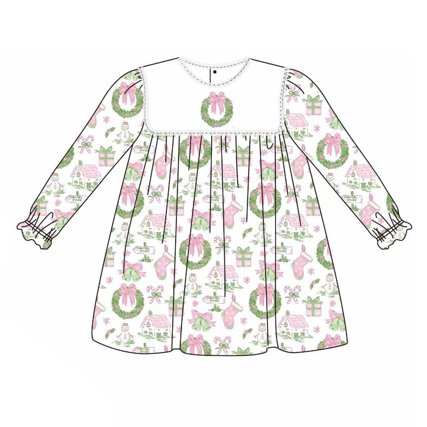 6.13GLD1134 Christmas gift doll collar long-sleeved dress